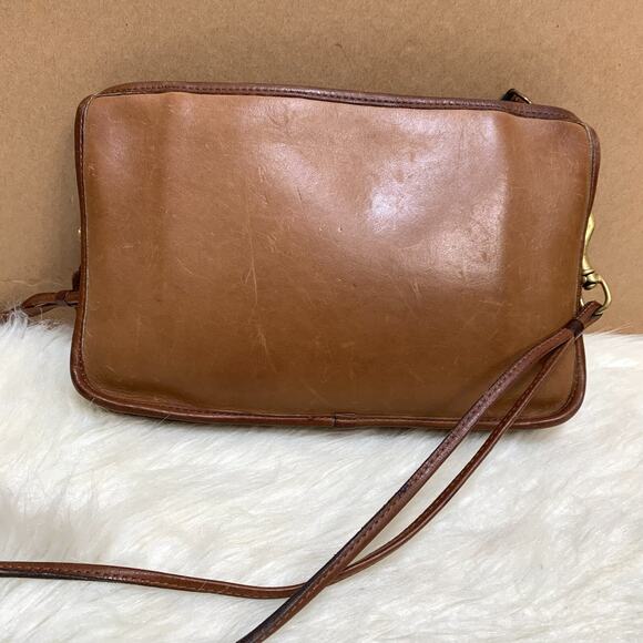 COACH Vintage NY Brown Leather 3-way BASIC BAG Clutch Wristlet Shoulder Bag 9455 - Picture 7 of 16